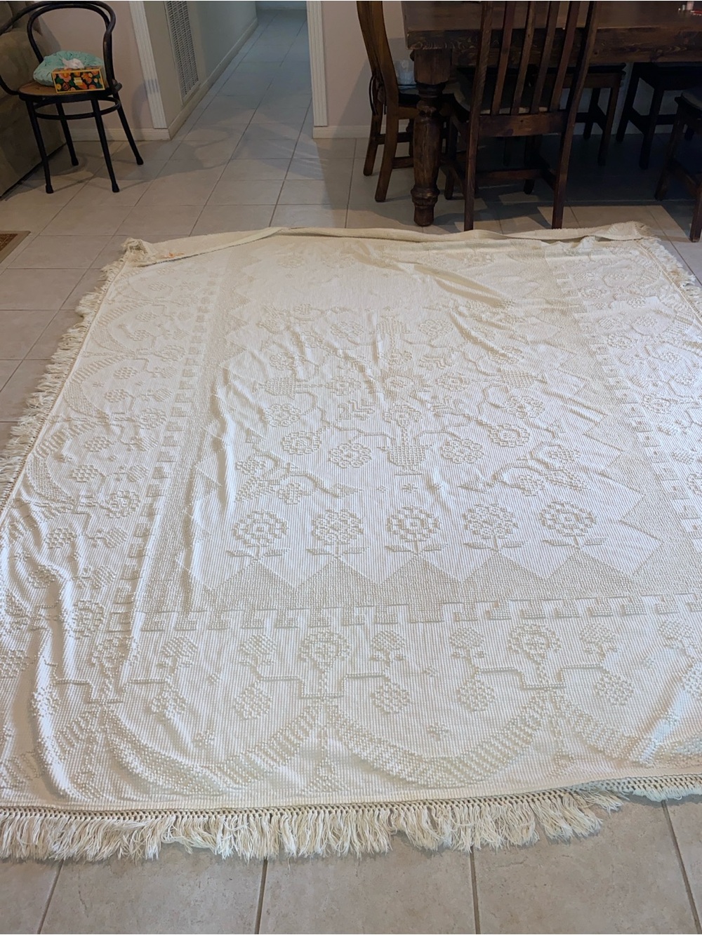 Vintage 1950's Bates Full Size
George Washington
Hobnail Chenille Bedspread